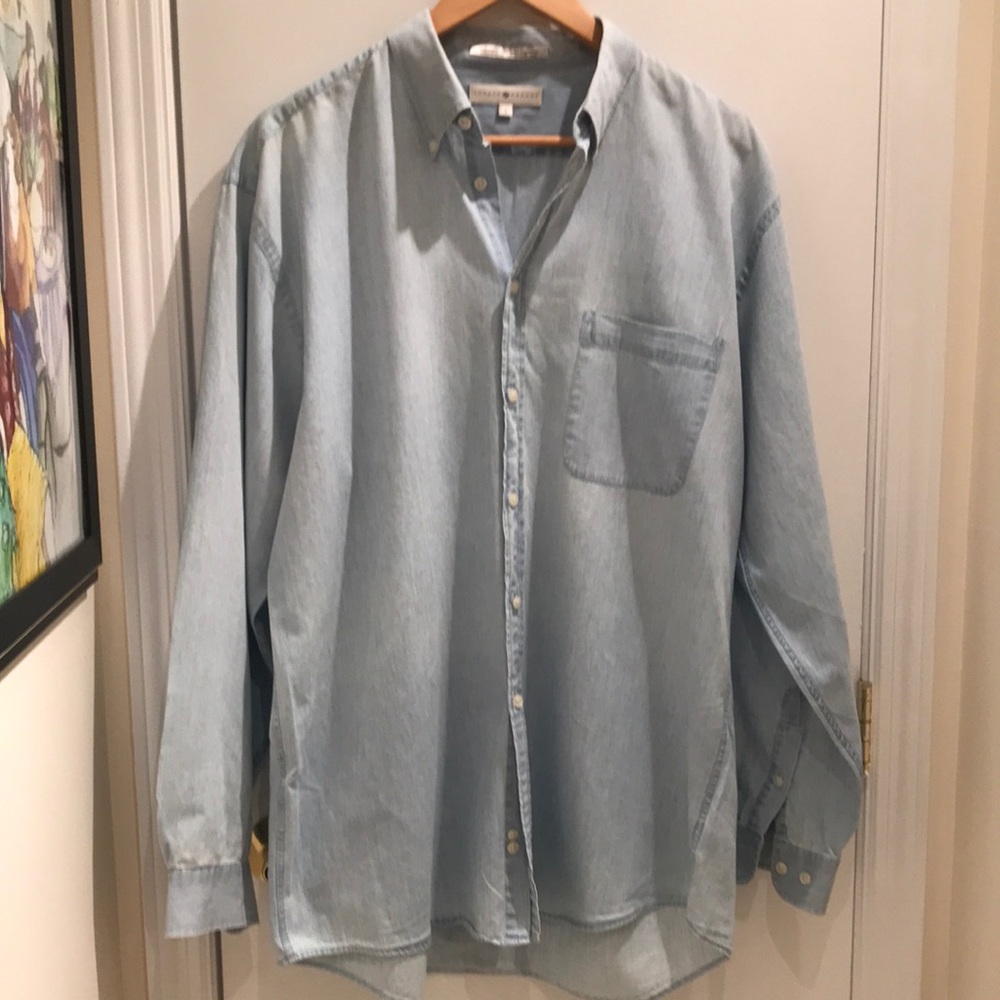Joseph Abboud Long Sleeve Chambray sport shirt… size L